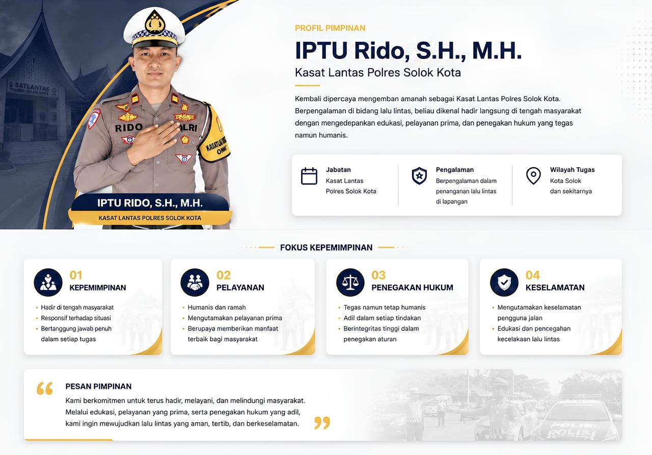 Pimpinan Sat Lantas Polres Kota Solok